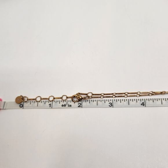 Stella and Dot Rose Gold Tone Obelisk Pendant Chain Necklace Layering Minimalist - Picture 7 of 7